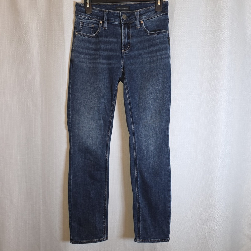 Silver Jeans Co Elyse Straight Stretch Jeans W24 L29 Indigo